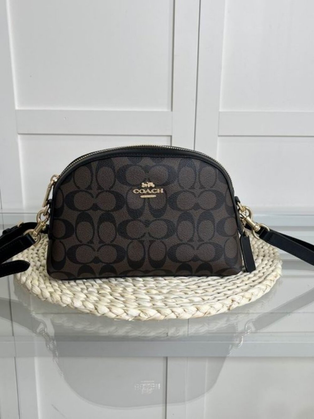 Coach Serena crossbody bag in brown signature canvas